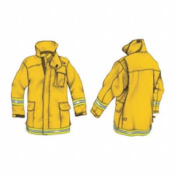 VERIDIAN Wildland Coat Nomex Yellow 2XL, 20UM98