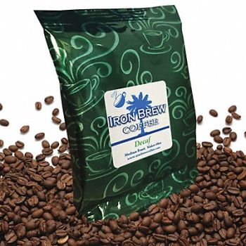 IRON BREW Coffee Arabica DeCaff Ground PK50, 20VG65