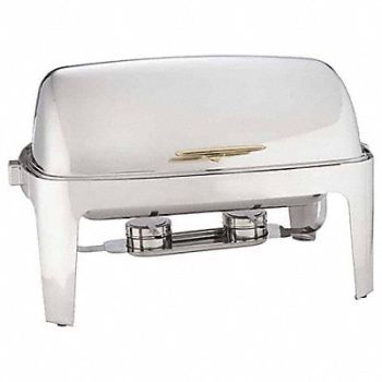 AMERICAN METALCRAFT Chafer Roll Top Stainless/Gold 9 qt., 20W996