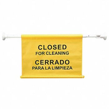TOUGH GUY Door Barricade Sign 14in H Yellow, 20WT67