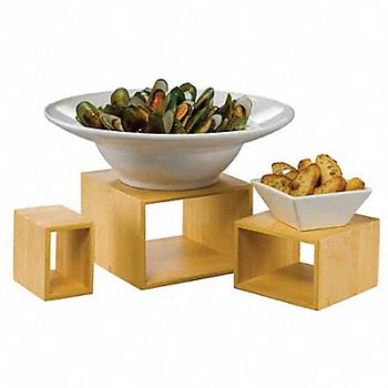 AMERICAN METALCRAFT Riser Set Bamboo Mahogany, 20X570