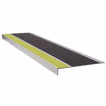 WOOSTER Stair Tread Ylw/Blk 60in W Extruded Alum, 20X802
