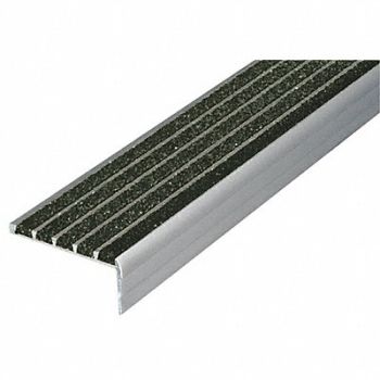 WOOSTER Stair Nosing Black 60in W Extruded Alum, 20X822