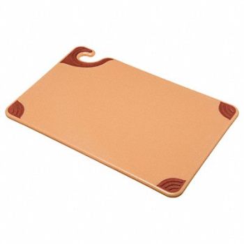 SAN JAMAR Cutting Board w/Grips 12 x 18 In Brown, 20X882