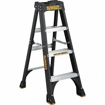 DEWALT Stepladder Fiberglass 4 ft H 300 lb Cap, 20X976
