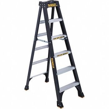 DEWALT Stepladder Fiberglass 6 ft H 300 lb Cap, 20X978