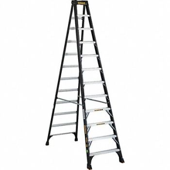 DEWALT Stepladder Fiberglass 12 ft H 300 lb Cap, 20X982