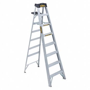 DEWALT Stepladder Aluminum 8 ft H 300 lb Cap., 20X988