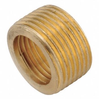 GRAINGER APPROVED Face Bushing Brass 3/4 x 1/2 in NPT, 20XN85
