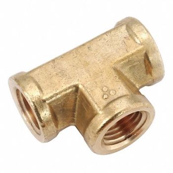 GRAINGER APPROVED Female Tee Brass 3/4 in Pipe Size NPT, 20XN95