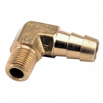 GRAINGER APPROVED Barbed Hose Fitting Hose ID 1/2 NPT, 20XP73