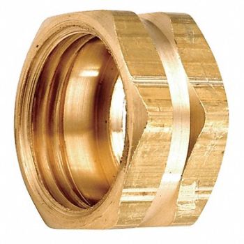 GRAINGER APPROVED Garden Hose Repair Fitting Brass 3/4 GHT, 20XP94