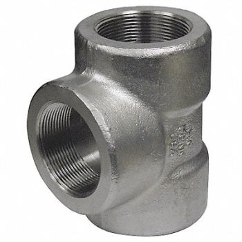 GRAINGER APPROVED Tee 304/304L SS 2 in Pipe Size FNPT, 20XY85