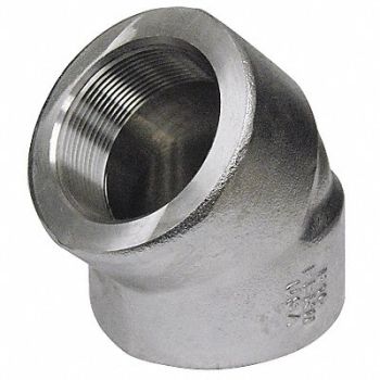 GRAINGER APPROVED 45 Elbow 304/304L SS 2 in Female NPT, 20XY95