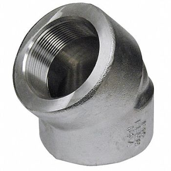 GRAINGER APPROVED 45 Elbow 316/316L SS 1 1/2 in FNPT, 20XZ44