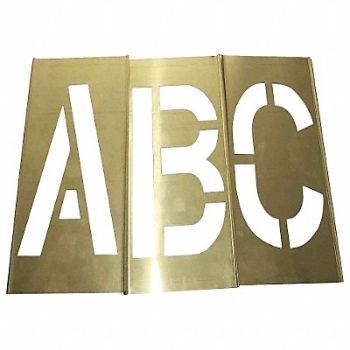 GRAINGER APPROVED STENCIL LTR KIT 1 in BR 33PCS, 20Y505