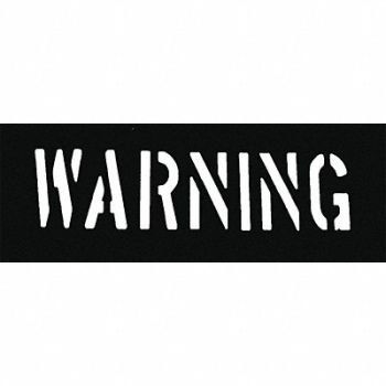 GRAINGER APPROVED Warning Stencil, 20Y538