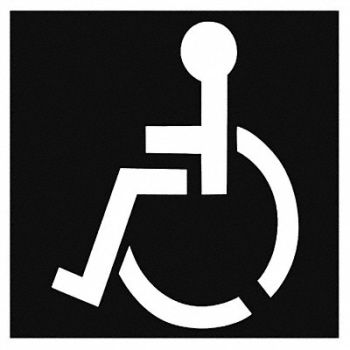 GRAINGER APPROVED Handicap Symbol stencil, 20Y542
