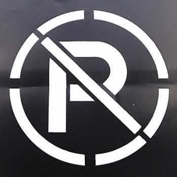 GRAINGER APPROVED No Parking Symbol stencil, 20Y543
