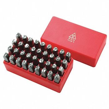 GRAINGER APPROVED Hand Stamp 5/16 In Combo Set, 20Y597
