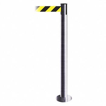 TENSABARRIER Fixed Barrier Post w/ Belt 36-1/2 in H, 20YJ63