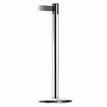 TENSABARRIER Barrier Post with Belt Metal 13 ft L, 20YK56