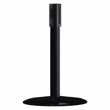 TENSABARRIER Receiver Post 18 In H Black, 20YM80