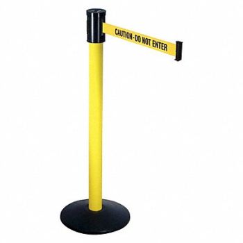 RETRACTA-BELT Barrier Post with Belt 40 in H Sloped, 20YU08