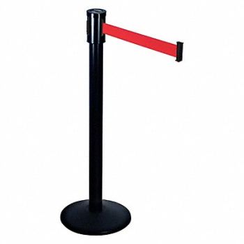 RETRACTA-BELT Barrier Post with Belt 40 in H Sloped, 20YU14