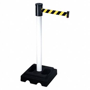 RETRACTA-BELT Barrier Post with Belt 40 in H 15 ft L, 20YU25
