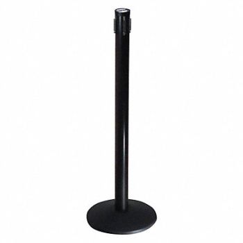 RETRACTA-BELT Receiver Post 40 In H Black Aluminum, 20YU67