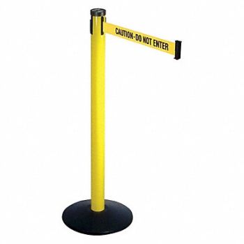 RETRACTA-BELT Barrier Post with Belt 40 in H Sloped, 20YU43