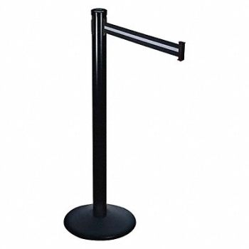 RETRACTA-BELT Barrier Post with Belt 40 in H Sloped, 20YU47