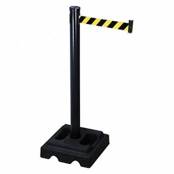 RETRACTA-BELT Barrier Post with Belt 40 in H 10 ft L, 20YU55