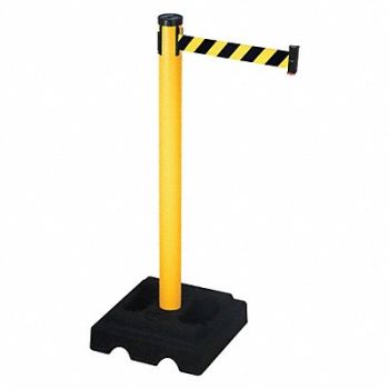 RETRACTA-BELT Barrier Post with Belt 40 in H 10 ft L, 20YU56