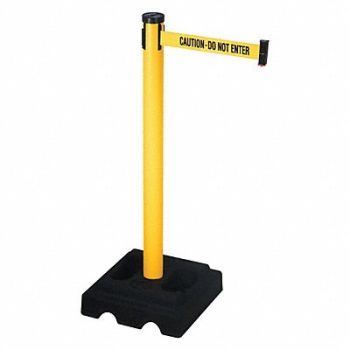 RETRACTA-BELT Barrier Post with Belt 40 in H 10 ft L, 20YU57