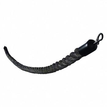 VISIONTRON Barrier Rope 1-1/2 In x 6 ft Black, 20YU82