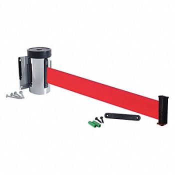 RETRACTA-BELT Wall Barrier 10ft Red Belt, 20YU99