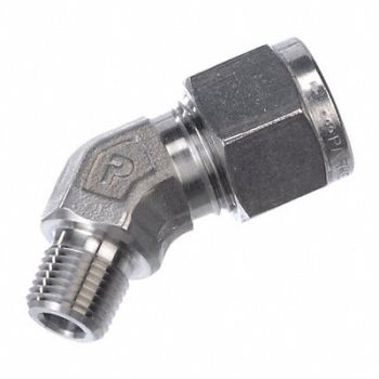 PARKER Elbow 45 SS A-LOKxM 3/8Inx1/8In, 20YY74