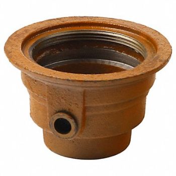 SMITH LIGHT COMMERCIAL Floor Drain Body 2In Pipe 6-1/2In Dia, 11U249