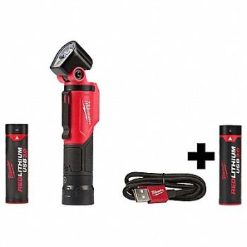 MILWAUKEE USB Pivoting Flashlight +USB 3.0 BATTERY, 385XM0