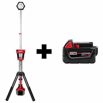 MILWAUKEE M18 ROCKET Tower Light M18 5.0 Battery, 385JM7