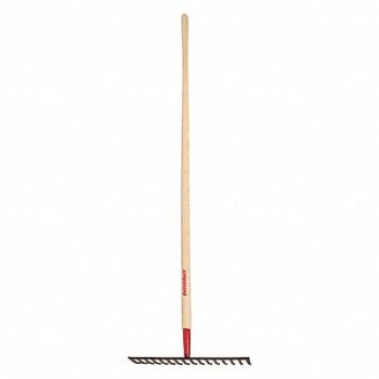 RAZOR-BACK Level Head Rake 16 Tine 60 Handle, 217G22