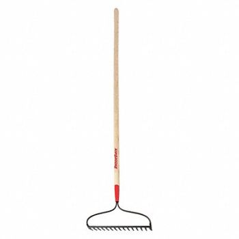 RAZOR-BACK Bow Rake 15 Tine 66 Hardwood Handle, 217G24