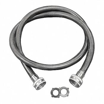 JONES STEPHENS Washing Machine Hose 4ft Straight Female, 217L87