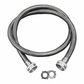JONES STEPHENS Washing Machine Hose 5ft Straight Female, 217L88