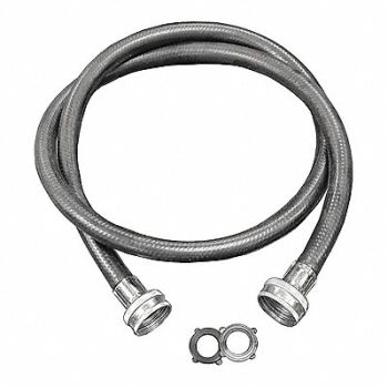 JONES STEPHENS Washing Machine Hose 6ft Straight Female, 217L89