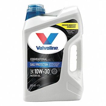 VALVOLINE Engine Oil 10W-30 Conventional 5qt, 21A118
