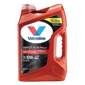 VALVOLINE Engine Oil 10W-40 Synthetic Blend 5qt, 21A122