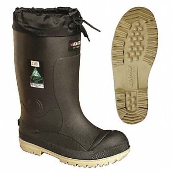 BAFFIN G5140 Rubber Boot Men s 14 Knee Black PR, 21A196